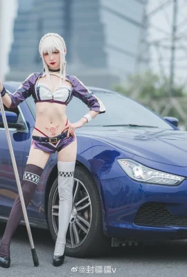 Fan de fille de course de pistolet noir FGO Artoria Pendragon @fenjiangjiangv (9 photos)