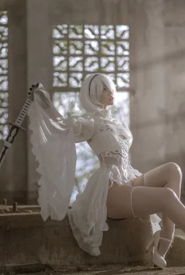 NieR : Robe de mariée blanche Automata 2B @ Mirror Jiang_ (10 photos)