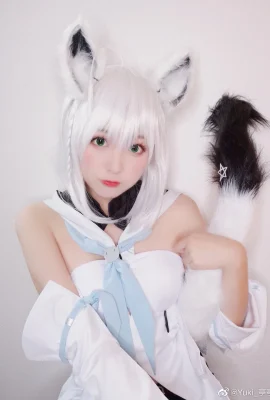 YouTuber virtuel Shirakami Fubuki @Yuki_tingtingzi (8 photos)