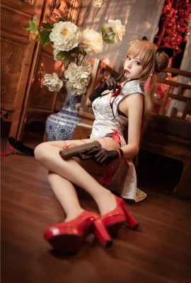 « Girls Frontline » MK23 Bee Sugar Flower Nouvel An Cheongsam Ver Cosplay[CN: Shika Xiaolulu](17 photos)