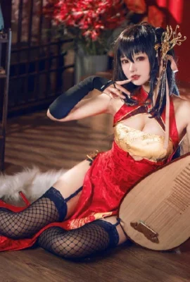 « Azur Lane » Big Phoenix et Spring Dawn Cheongsam en soie noire Cosplay[CN: Hanyu Sanwei](9 photos)