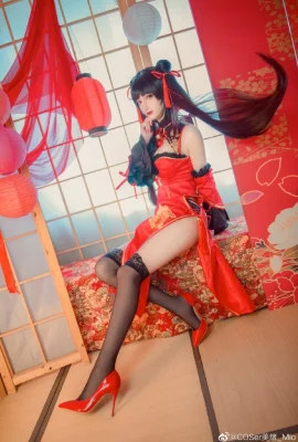 Date A Live Tokisaki Kurumi · Cheongsam du Nouvel An @COSer Mio_Mio (10 photos)