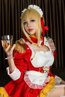 FGO Nero Claudius Fan Maid@MoLinganjiang (9 photos)