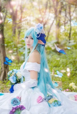 Sword Art Online Asuna Robe de mariée elfe de l'eau ver cn : Shen Han (9 photos)