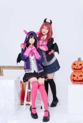 LoveLive ! Nishikino Maki : @Lilith Xia Jinxi, Nicole : @袁熊熊是一个小小碰bearQwQ Halloween (9 photos)