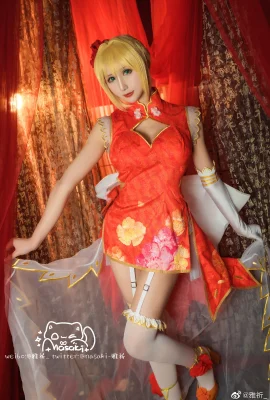 Fate/GrandOrder Nero Claudius cheongsam@亚奇_ (9 photos)