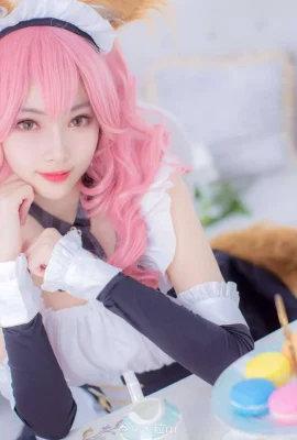 FGO Tamamo Mae Maid COS[CN: Mi Li rrr](9 photos)