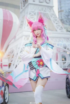 League of Legends Ahri Soul Lotus@Pinyinyin_ (9 photos)