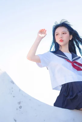 Guo Mejiang avec « L'uniforme de marin japonais » montre son charme amoureux (13 Photos)