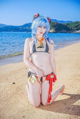 (Lapin brillant) Douce pluie le jour de la mer Barbara et Chobitto Mona (Genshin) !