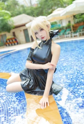 FGO Arturia Pendragon〔Alter〕 Maillot de bain@黄儿_ (9 photos)