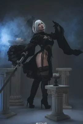 NieR : Automata 2B (blanc) : @你里松_, 2B (noir) : @Zyra秋 (9 photos)