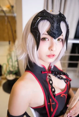 Le cheongsam noir « FGO-Black Joan of Arc » de Kamikazaka Mafuyu éclate d'esprit féerique (82 Photos)