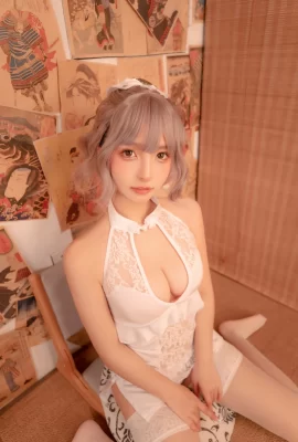 Les seins exposés sexy « White Cheongsam 2 » de Kanamezaka Mafuyu pour augmenter sa délectation (75 Photos)