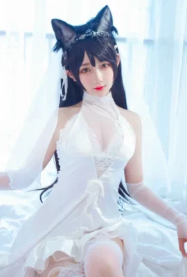 Azur Lane Atago Robe de mariée blanche Cos robe de mariée blanche pure belle et impeccable (18 photos)