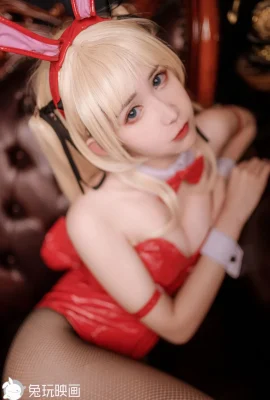 Rabbit Play Movie Cosplay Bunny Girl Rouge et Noir