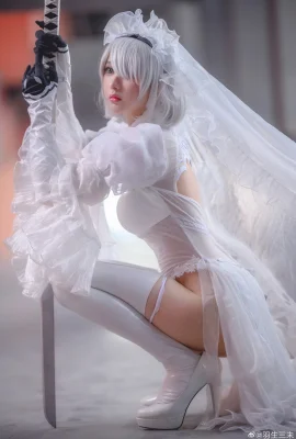 Mimi Hanyu Cosplay 2B Doujin Mariée