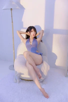 Maillot de bain bleu Cosplay Vanilla Meow Lulu