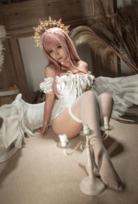 Cosplay stupide Momo Chunmomo Momo Version véritable amour Version ange-Saint Ange