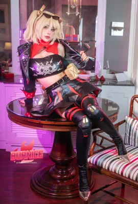 Japonais sexy loli byoru jue district zéro bonis thème sexy rouge sous-vêtements sexy avec des bas en cuir noir montrant le corps dodue photo tentant 57p