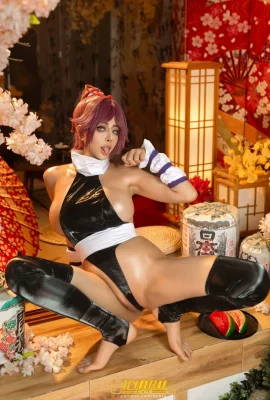 Japonais Sexy Girl Byoru-yorichi Théâtre privé Sexy Sex Black Sex Jumps Cuit avec des bas noirs pour montrer le corps chaud Tempting Photo 69p