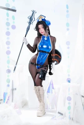Vietnamien Coser Beauty Umeko J-Maiden (Ice Rose) THÈME SEXY BLUE BLUE COINE EXPOSÉE SILK NOIR MONTRE FESTRES TEmpting Photo 66p
