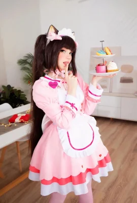 Caticornplay – Robe rose chocola